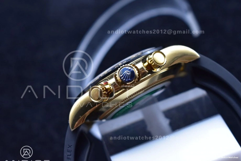 Strap SA Daytona Best Reliable YG Edition BTF on Dial Lume 1:1 116518 Rubber 764 Oysterflex 0314